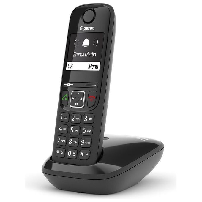 Gigaset AS690 Cordless DECT Display 2'' Vivavoce Rubrica Nero