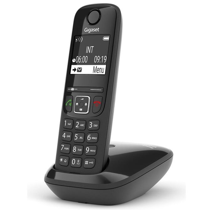 Gigaset AS690 Cordless DECT Display 2'' Vivavoce Rubrica Nero