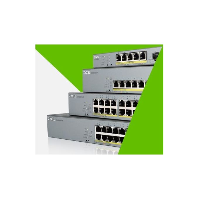 Zyxel GS1350-12HP-EU0101F Switch di Rete Gestito L2 Gigabit Ethernet 10-100-1000 Grigio Supporto Power over Ethernet