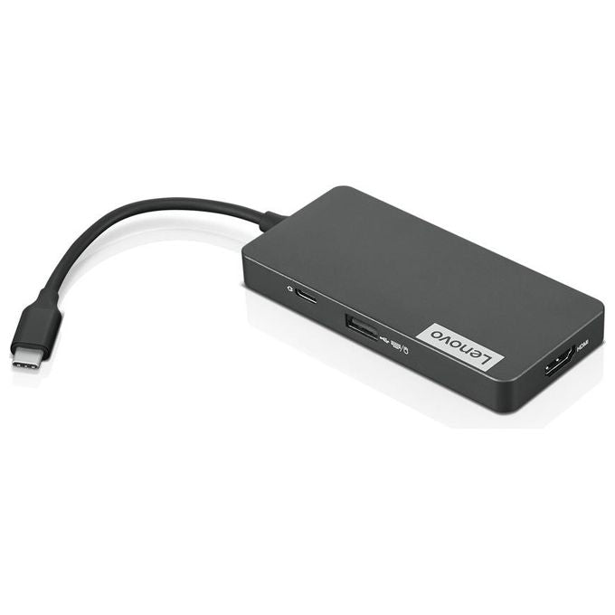 Lenovo GX90T77924 Hub USB-C 7 in 1 HDMI USB 3.2 Gen 1 Lettore SD MicroSD 5000 Mbit-s colore Grigio