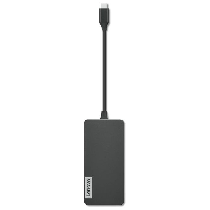 Lenovo GX90T77924 Hub USB-C 7 in 1 HDMI USB 3.2 Gen 1 Lettore SD MicroSD 5000 Mbit-s colore Grigio