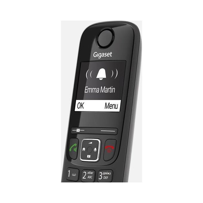 Gigaset AS690 Duo Coppia Cordless Display 2'' Vivavoce Rubrica Nero