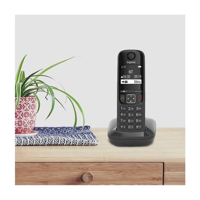Gigaset AS690 Duo Coppia Cordless Display 2'' Vivavoce Rubrica Nero