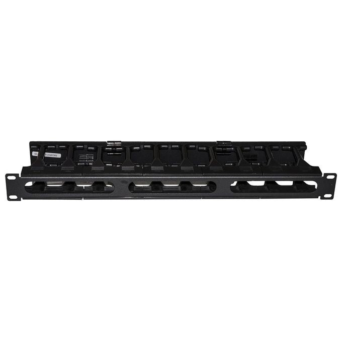 Link pannello guidacavi per armadi rack 19 1u a gabbia, alta densita profondita 11 cm con coperchio apribile