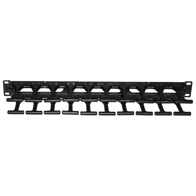Link pannello guidacavi per armadi rack 19 1u a gabbia, alta densita profondita 11 cm con coperchio apribile