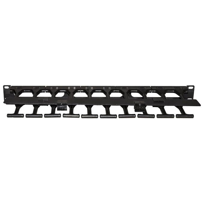 Link pannello guidacavi per armadi rack 19 1u a gabbia, alta densita profondita 11 cm con coperchio apribile