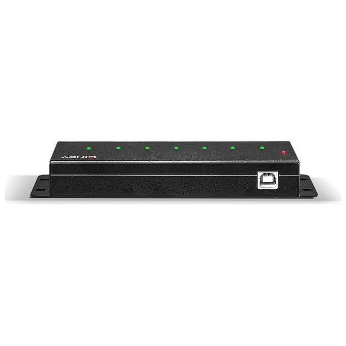 Lindy 42794 Hub USB 2.0 7 Porte con Alimentatore Esterno e Cavo 1,8 m Tipo A a Tipo B colore Nero