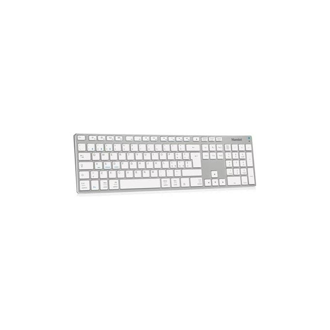 Hamlet Tastiera Estesa in Alluminio Compatibile Apple Bluetooth Silver