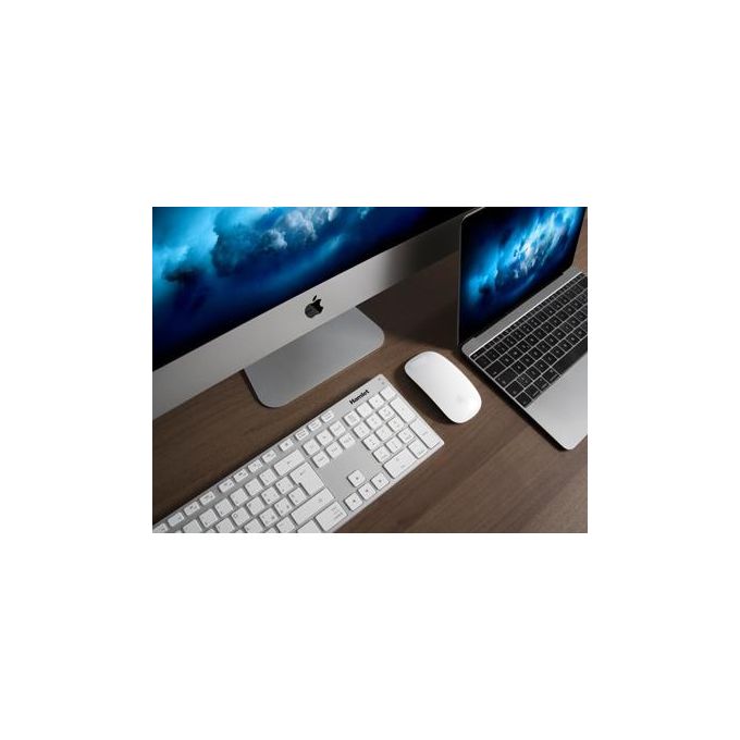 Hamlet Tastiera Estesa in Alluminio Compatibile Apple Bluetooth Silver