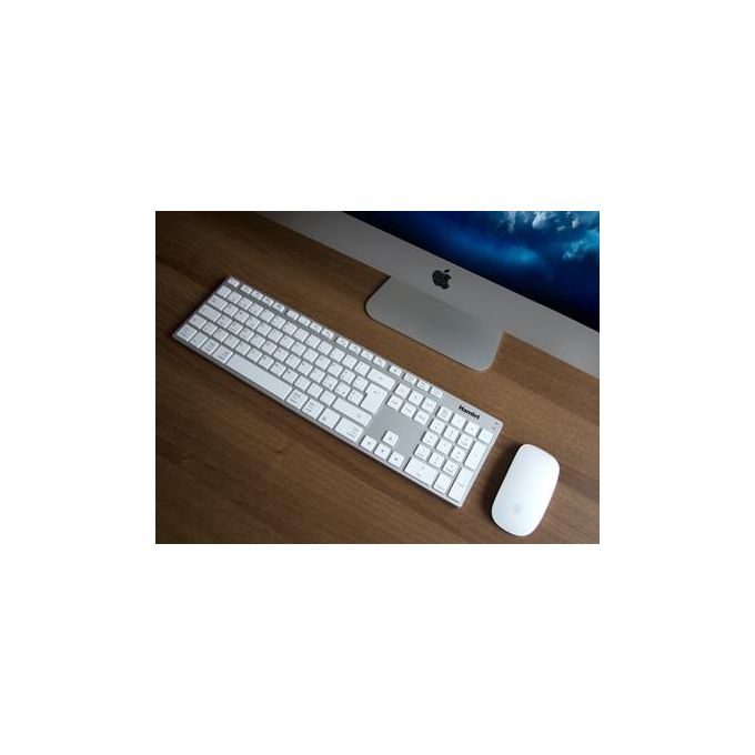 Hamlet Tastiera Estesa in Alluminio Compatibile Apple Bluetooth Silver