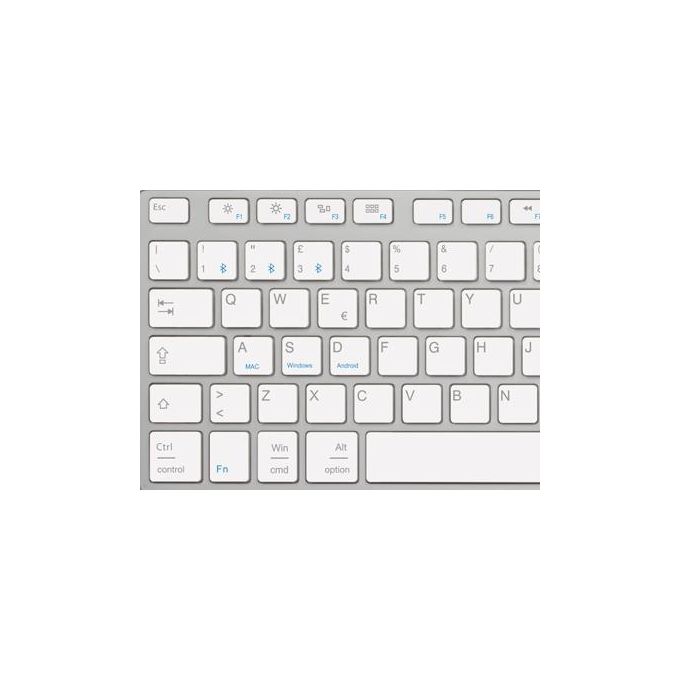 Hamlet Tastiera Estesa in Alluminio Compatibile Apple Bluetooth Silver