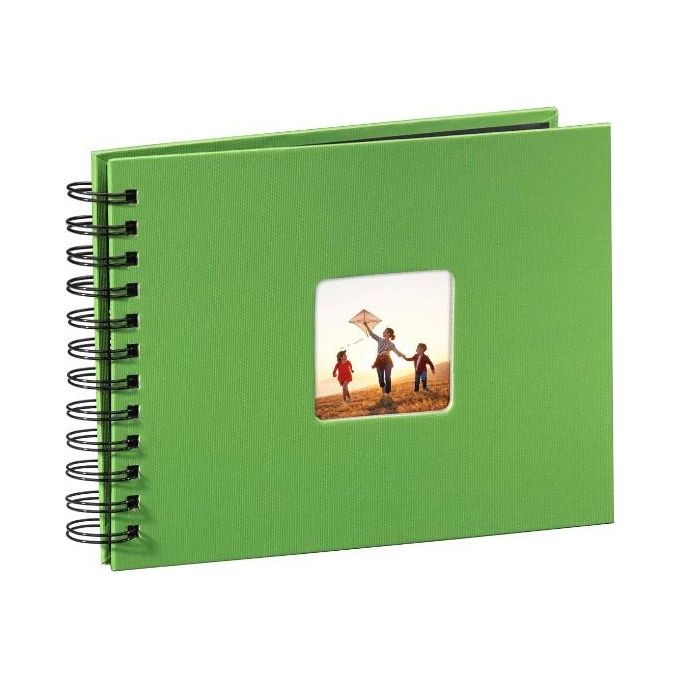 Hama Fine Art Album Fotografico e Portalistino a Spirale Verde 24x17cm 50 Pagine Nere