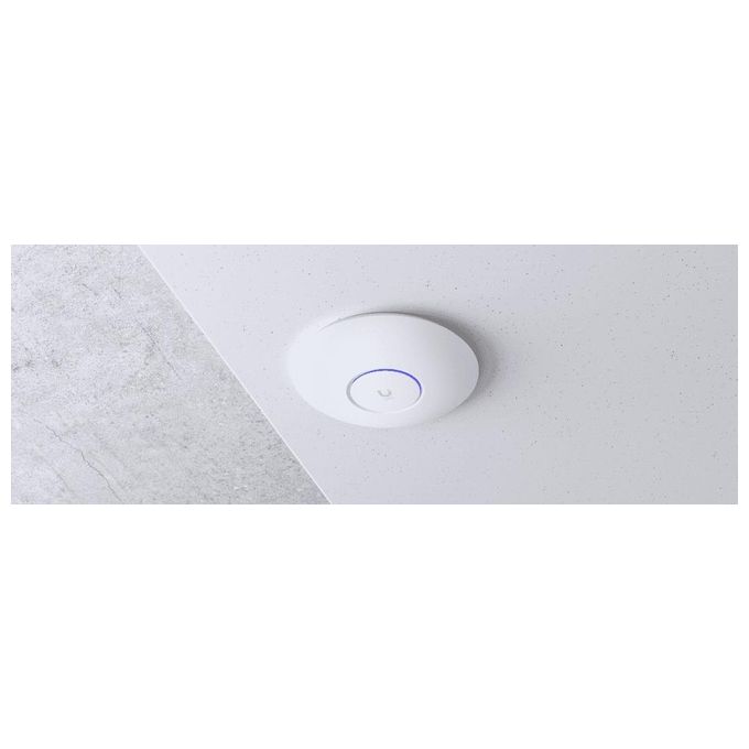 Ubiquiti U6+ Access Point WiFi 6 Dual Band 2402 Mbit-s PoE 300 utenti colore Bianco
