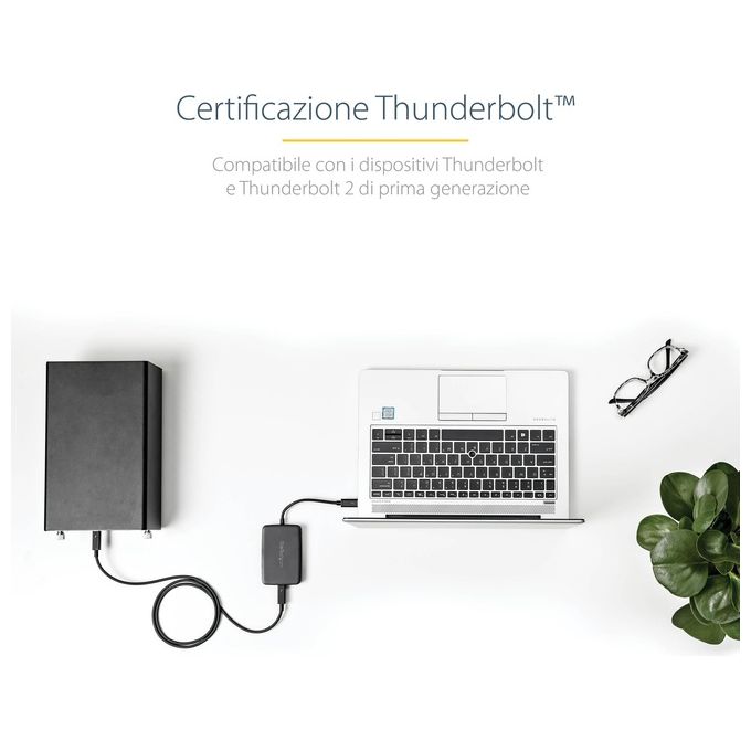 Startech adattatore thunderbolt 3 a thunderbolt - m-f - nero