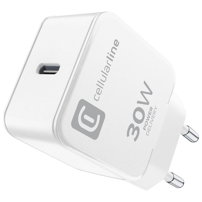 Cellularline ACHIPHUSBCPD30WW The One Caricabatterie USB-C Power Delivery 30W per Apple colore Bianco