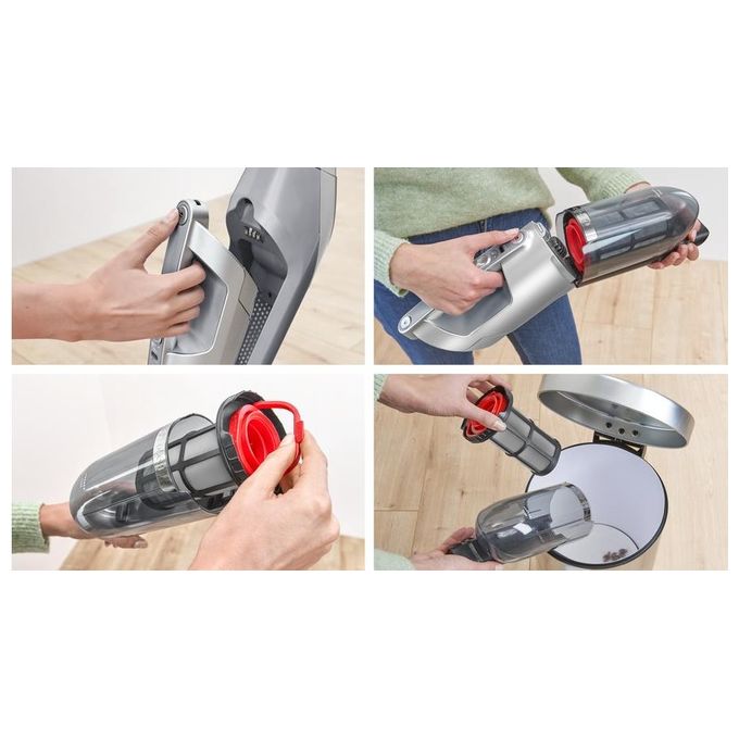Bosch BBH3K2801 Serie 4 Aspirapolvere a bastone 2 in 1 Senza sacchetto Autonomia 55 min Batteria 25,2 V colore Argento