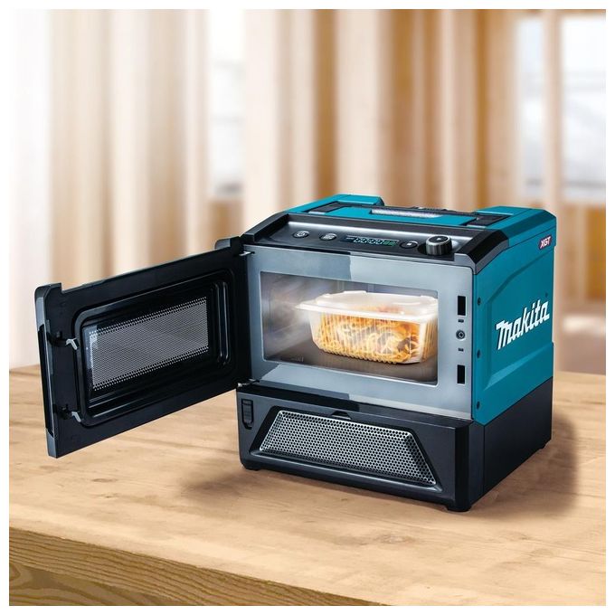 Makita MW001GZ Microonde Cordless 8 L 500 W con Display LED e Controllo Elettronico colore Nero Verde