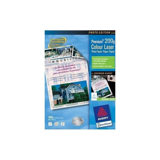 Avery Carta Fotogr.a4 200gr Laser 100fg.