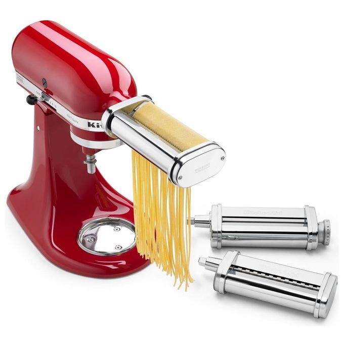 KIT_chenAid 5KSMPRA Accessorio per Robot da Cucina Sfogliatrice a 3 Prezzi con Set Taglia Pasta