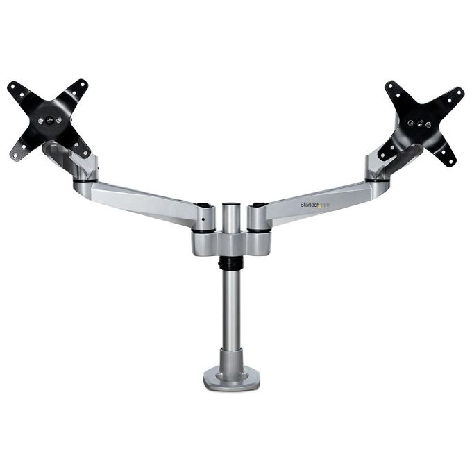 StarTech.com Supporto per Doppio Monitor fino a 27'' da Scrivania Articolabile e Montabile via Foro Passacavo VESA