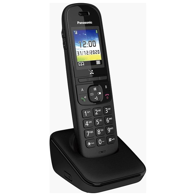 Panasonic KX-TGH710 Cordless Dect -Gap Display 1,8'' a colori Blocco chiamate Rubrica Vivavoce Resistente Nero