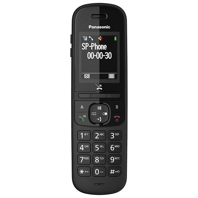 Panasonic KX-TGH710 Cordless Dect -Gap Display 1,8'' a colori Blocco chiamate Rubrica Vivavoce Resistente Nero