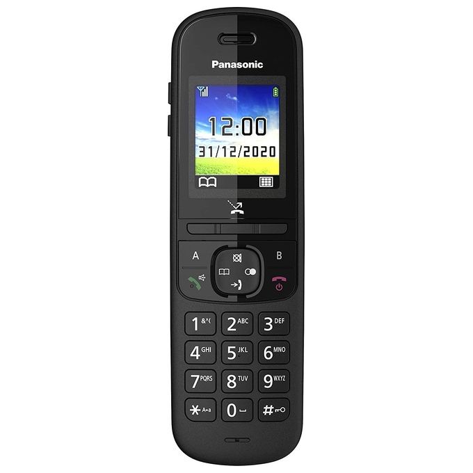 Panasonic KX-TGH710 Cordless Dect -Gap Display 1,8'' a colori Blocco chiamate Rubrica Vivavoce Resistente Nero