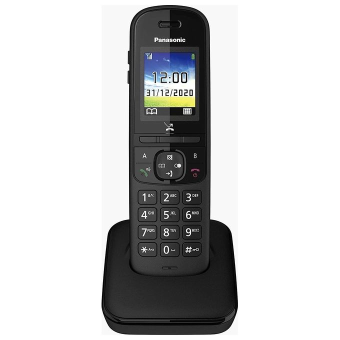 Panasonic KX-TGH710 Cordless Dect -Gap Display 1,8'' a colori Blocco chiamate Rubrica Vivavoce Resistente Nero