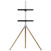 One For All WM7472 Supporto TV a Pavimento Universale 32'' - 65'' Vesa 200x100 - 400x400 Rotazione 360° Altezza Regolabile Gestione Cavi Colore Quercia Argento Grigio