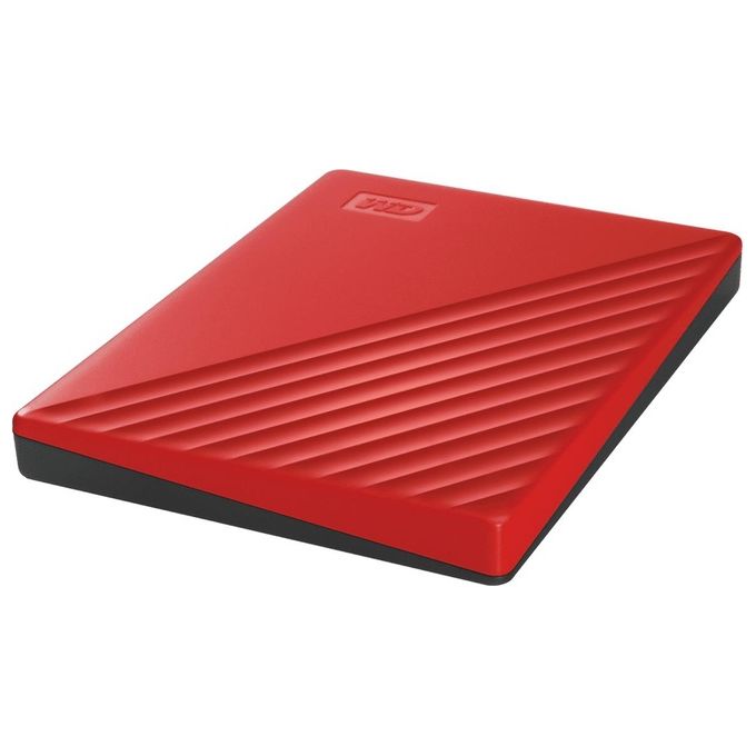 Western Digital WDBYVG0020BRD-WESN My Passport Hard Disk Esterno 2 TB USB 3.2 Gen 1 Protezione Password Crittografia 256-bit AES colore Rosso
