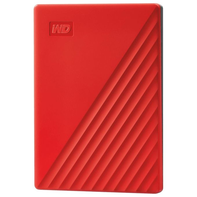 Western Digital WDBYVG0020BRD-WESN My Passport Hard Disk Esterno 2 TB USB 3.2 Gen 1 Protezione Password Crittografia 256-bit AES colore Rosso