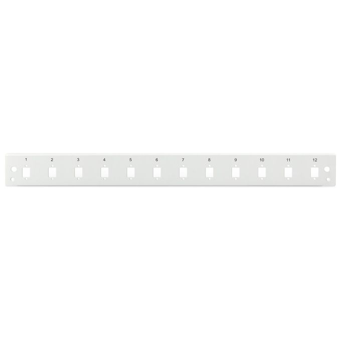 Digitus DN-96206-QL Pannello Frontale Fibra Ottica 1U 12x Lc Dx Sc Sx E2000 Sx Verticale Grigio Ral 7035