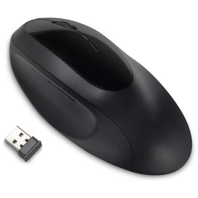 Kensington K75404EU Mouse Pro Fit Ergo wireless 6 pulsanti DPI regolabili 800 1200 1600 connessione wireless 2.4 GHz e Bluetooth colore Nero
