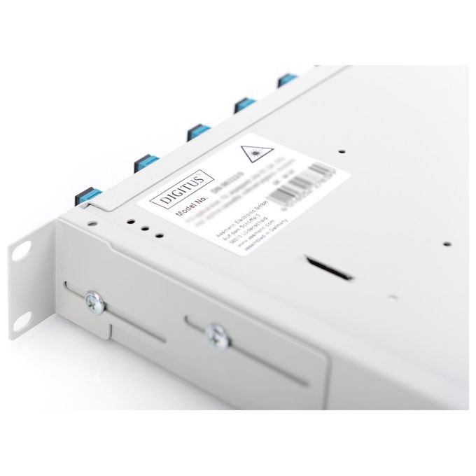 Digitus Dn-96200-ql Box Fibra Ottica 1U Installazione Rapida Senza Pannello Frontale Viti Incluse Grigio Ral7035