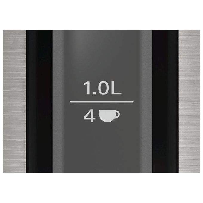 Bosch TWK3P420 Bollitore Elettrico 1.7 L 2400 W Spegnimento Automatico Filtro Anticalcare Base 360° colore Nero Acciaio Inox