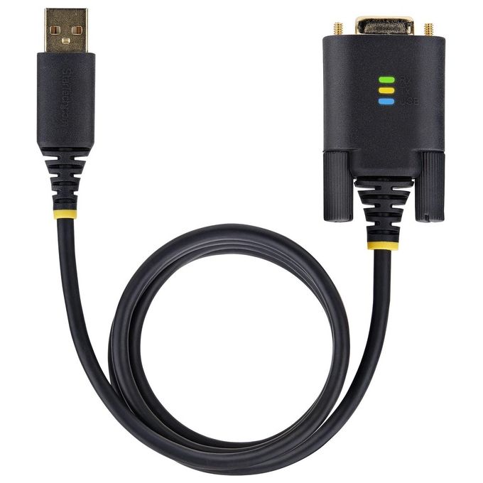 StarTech 1P10FFC-USB-SERIAL Cavo USB a Seriale RS232 3m con Chip FTDI Retention COM Viti e Dadi Intercambiabili LED di Stato colore Nero