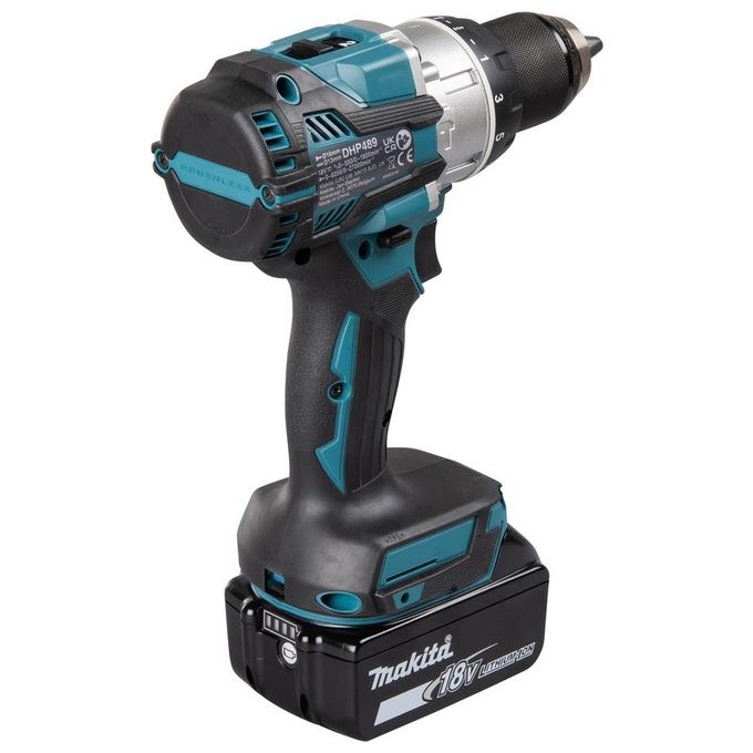 Makita DHP489RTJ LXT Trapano Avvitatore con Percussione Brushless 18V 110Nm 1800 rpm colore Nero Blu