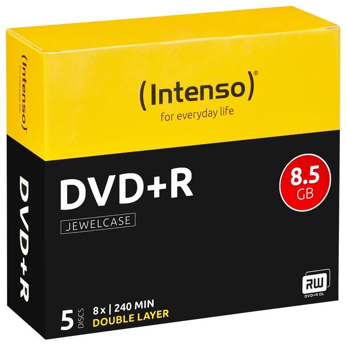 Intenso Dvd+r 8,5gb 5pcs Jewelcase Double Layer