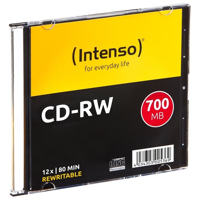 Intenso Cd-rw 700mb 10pcs Slimcase 12x