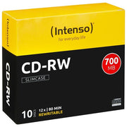 Intenso Cd-rw 700mb 10pcs Slimcase 12x