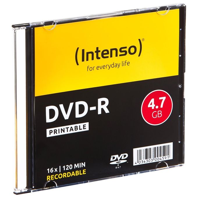 Intenso Dvd-r 4,7gb 10pcs Slimcase Printable Inkjet 16x