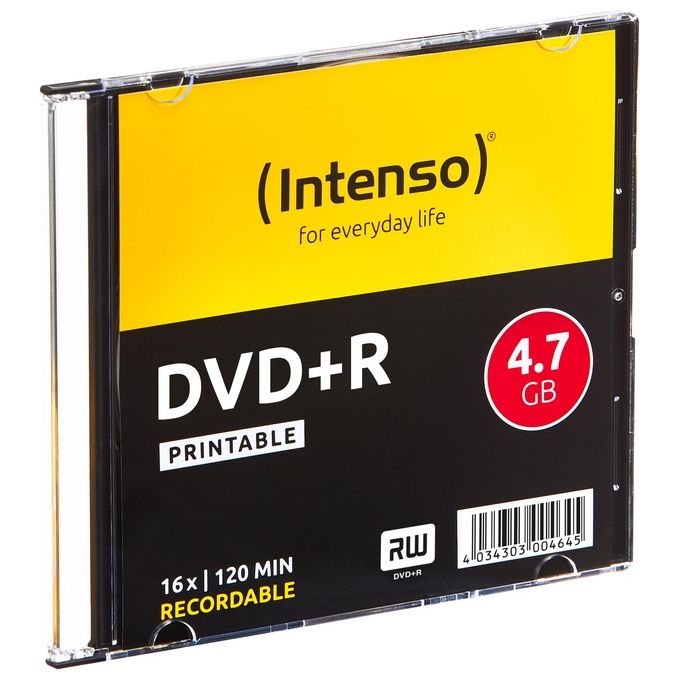 Intenso Dvd+r 4,7gb 10pcs Slimcase Printable Inkjet 16x