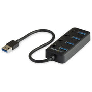 Startech Hub Usb 3.0 a 4 Porte 4x Usb-A con Swith On-Off Individuale