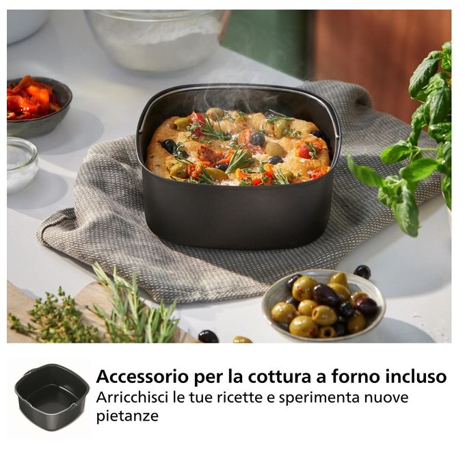 Philips HD9285-93 Friggitrice ad aria XXL Serie 5000 7,2 L 2000 W 16 programmi Wi-Fi colore Nero