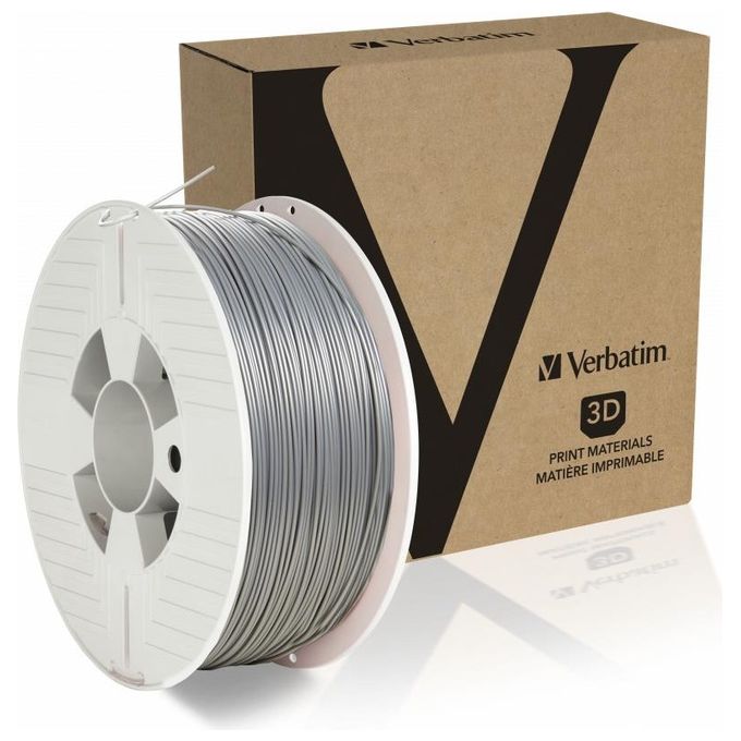 Verbatim 3D Printer Filament PLA 1,75mm 1Kg Silver-Metal Grey