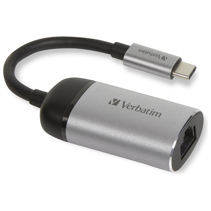 Verbatim Hub di Interfaccia Usb 3.0 Type-C 1000Mbit-s Nero-Argento