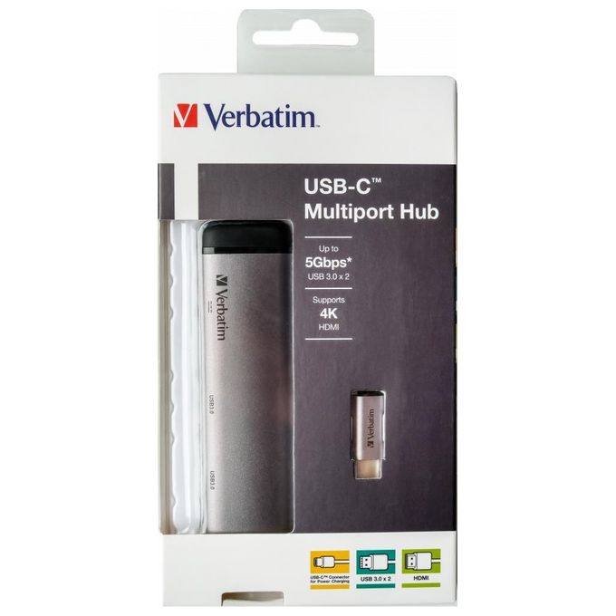 Verbatim Hub di Interfaccia Usb 3.0 Type-C