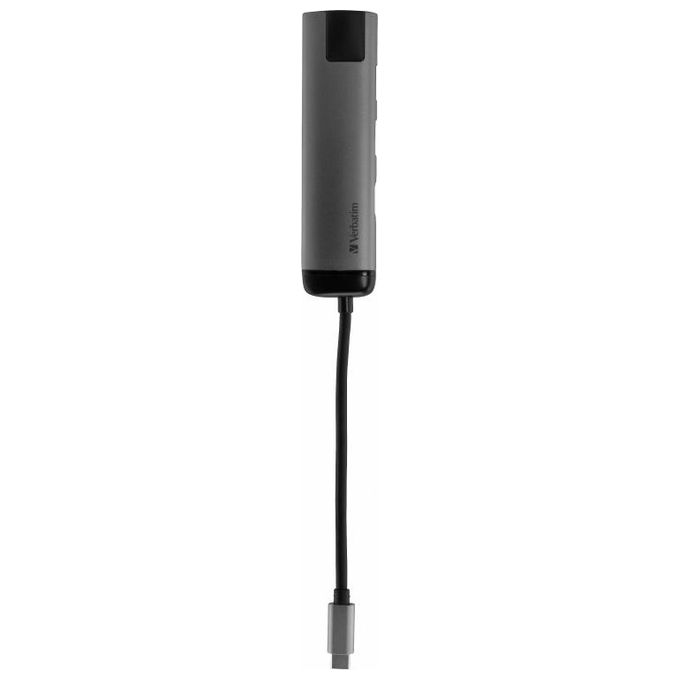 Verbatim 49141 Hub di Interfaccia Usb 3.2 Gen 1 Type-C 1000 Mbit-s Nero-Argento