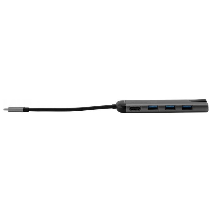 Verbatim Hub di Interfaccia Usb 3.0 Type-C 1000Mbit-s Nero-Argento