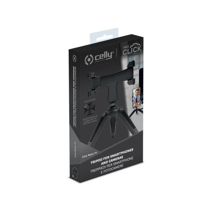 Celly Nano Tripod Black Treppiede per Smartphone Nero